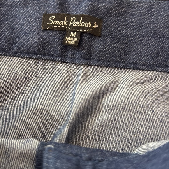 Smak Parlour Dark Denim Tulip Match Game Mini Skirt - Picture 9 of 11